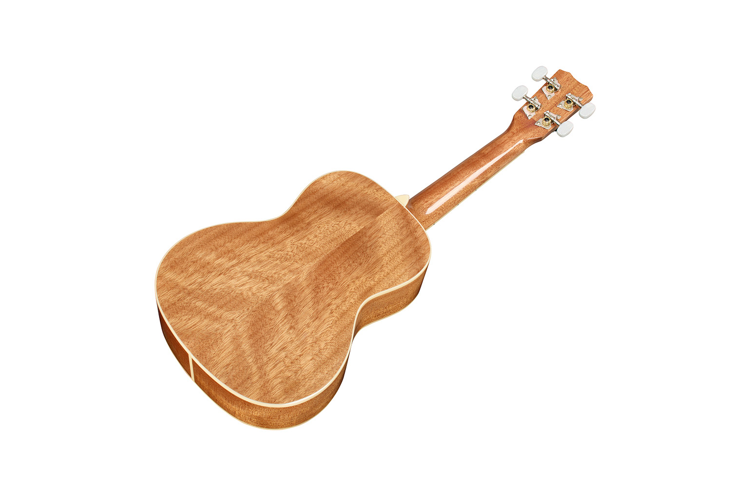 Angled back view of Córdoba 15C Mallorcan Pearl ukulele