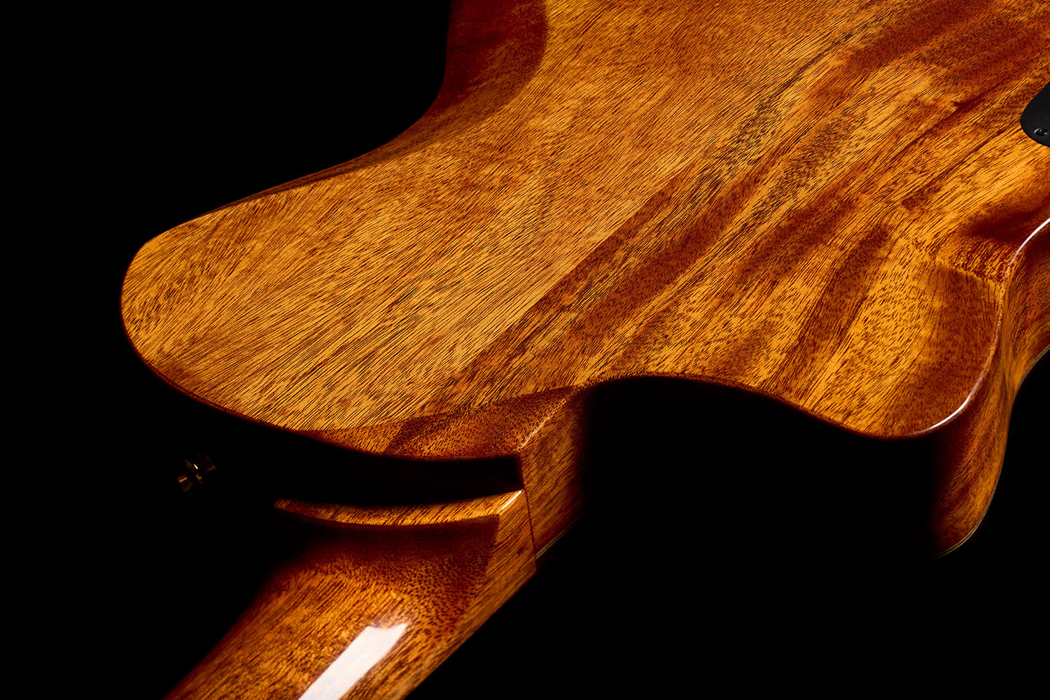 Close-up of Stage Artist Agave Burst sculpted neck heel