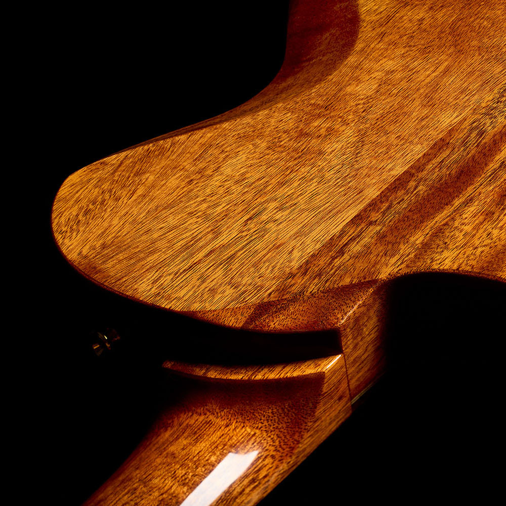 Close-up of Stage Artist Agave Burst sculpted neck heel thumb