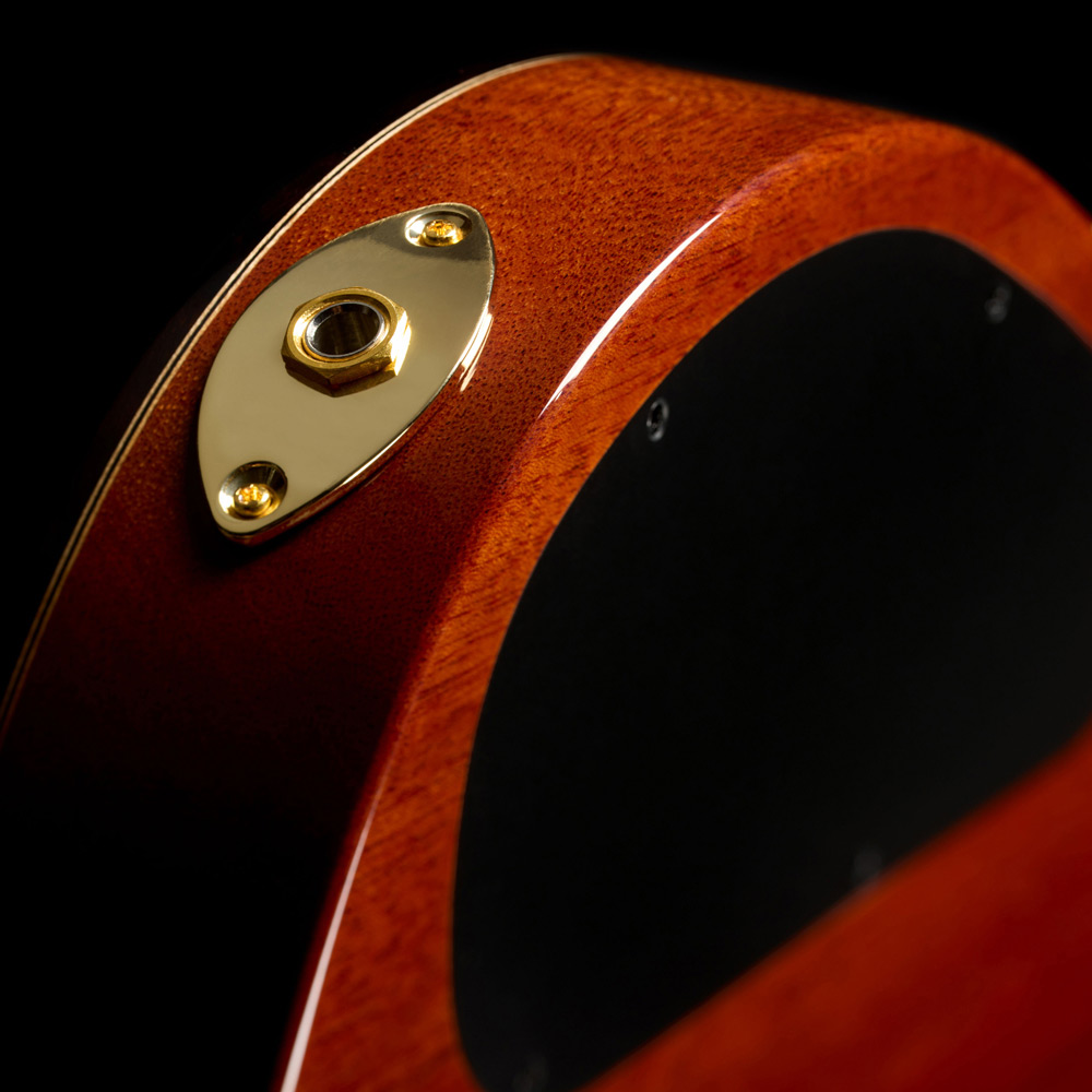 Close-up view of Stage Artist Traditional output jack thumb