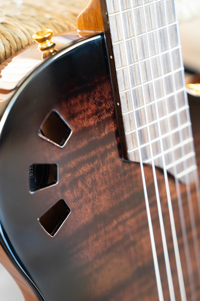 Close-up of Stage Edge Burst soundhole