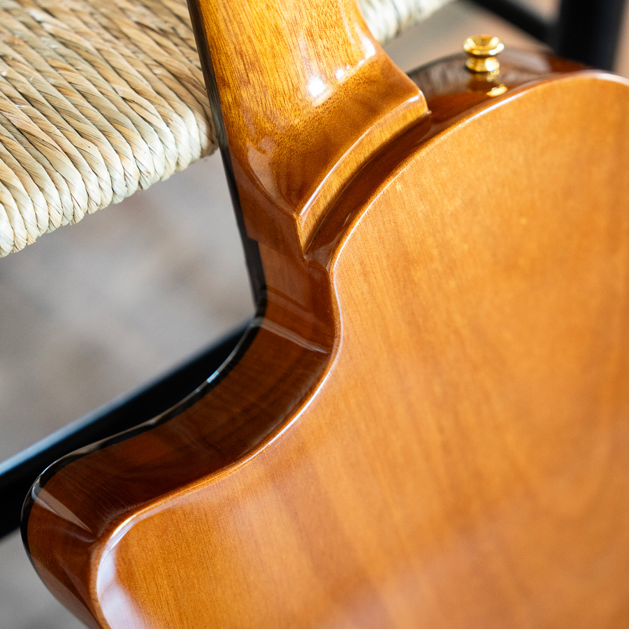 Close-up of Stage Edge Burst neck heel thumb