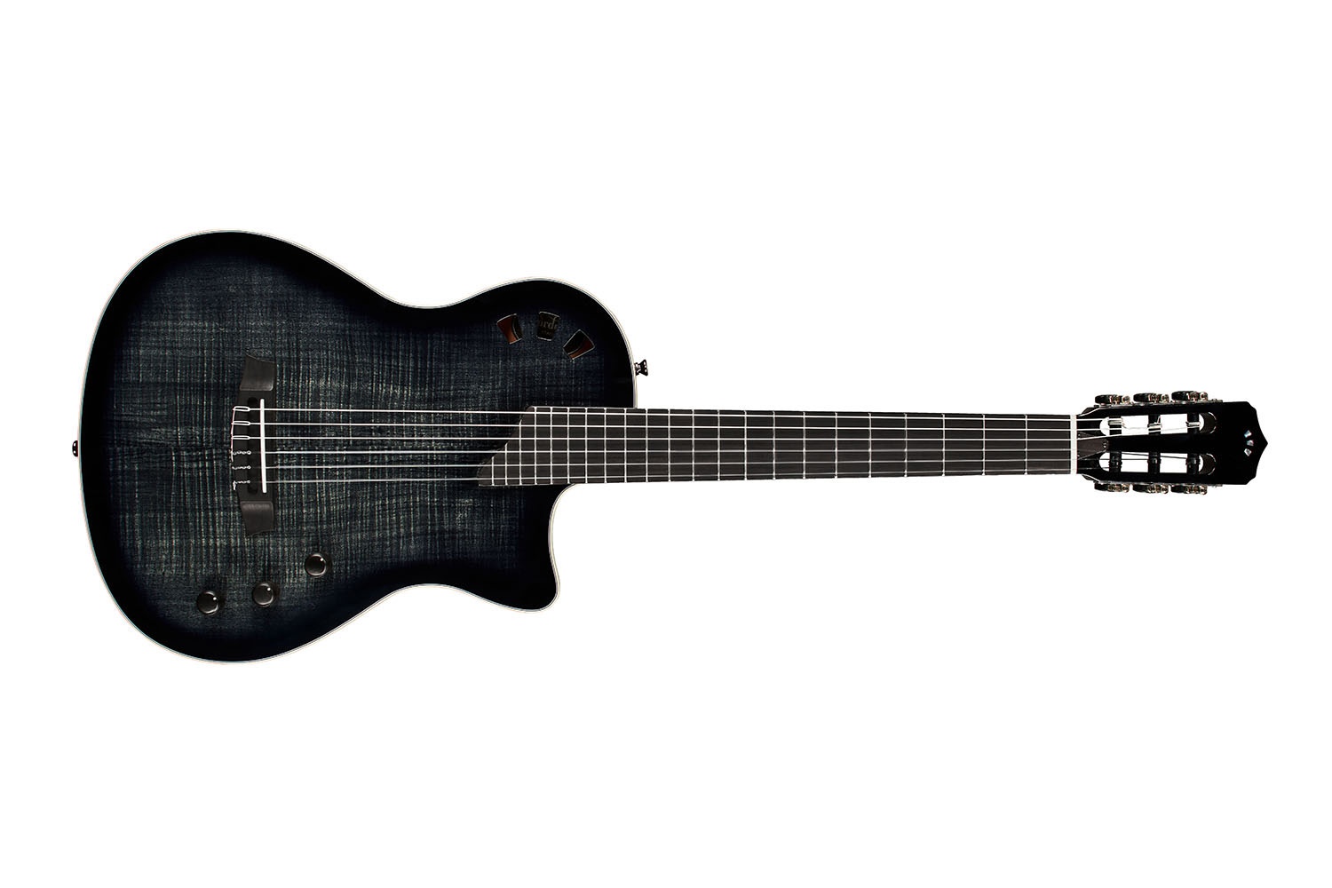 Horizontal front view of Stage Black Burst guitar