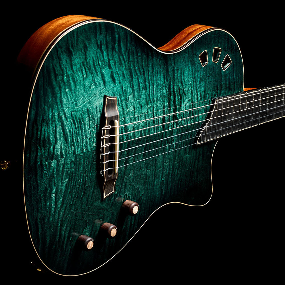 Angled body view of Stage Artist Agave Burst thumb