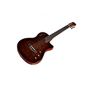 Angled front view of Stage Artist Habano Burst guitar thumb
