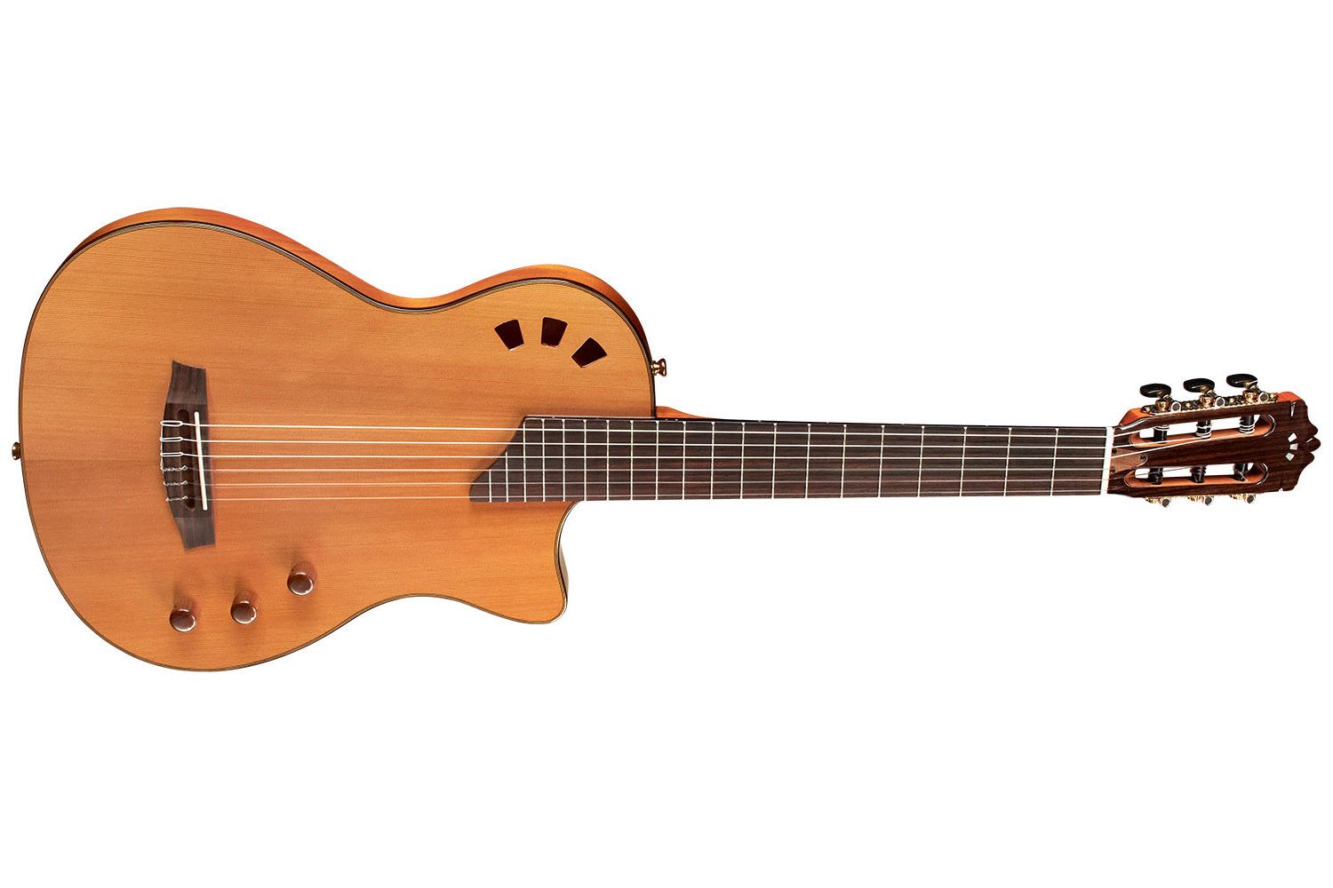 Horizontal side view of Stage Traditional CD guitar