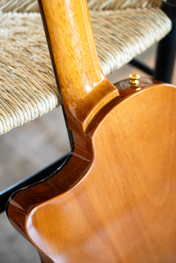 Close-up of Stage Edge Burst neck heel