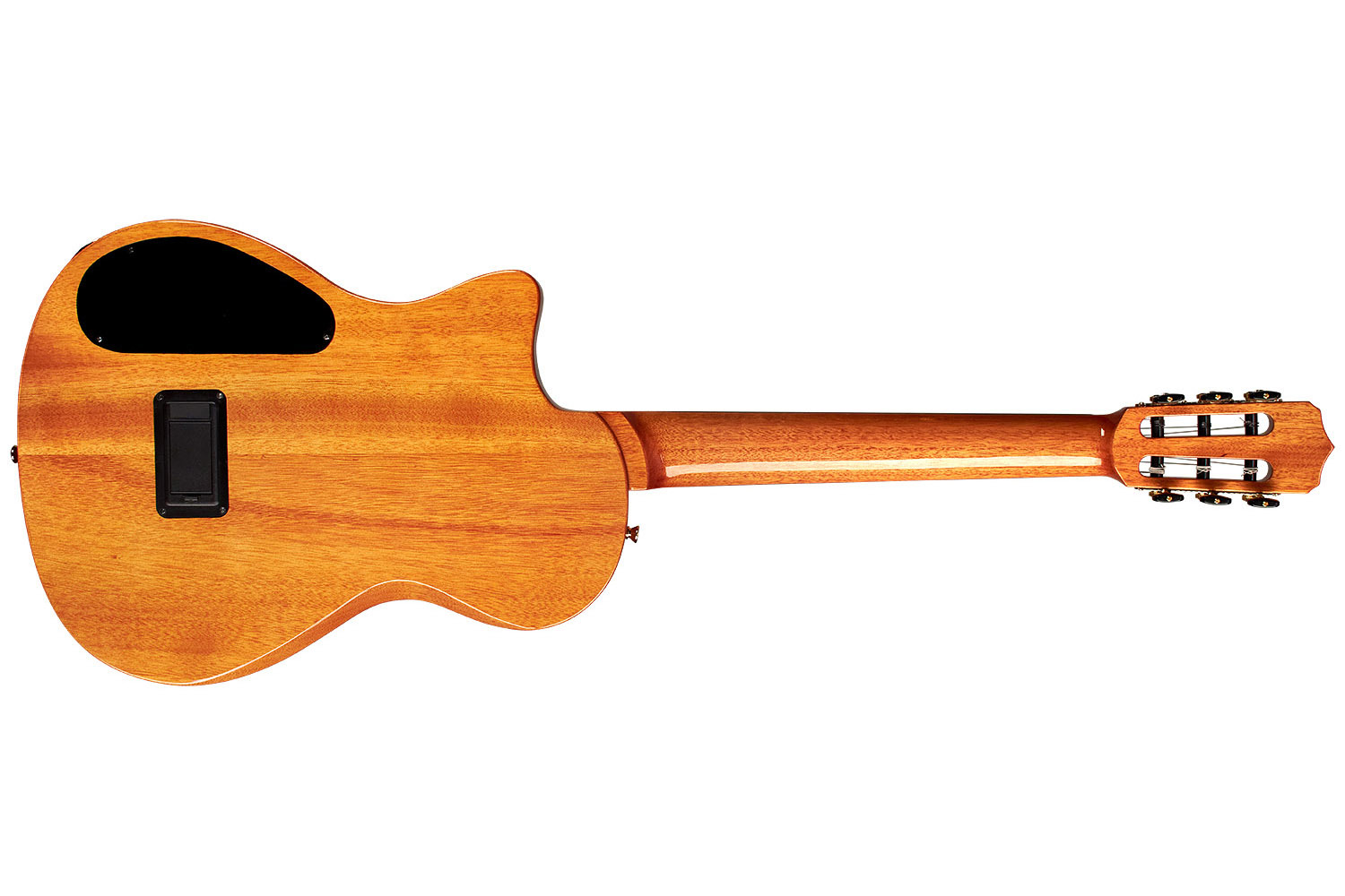 Horizontal back view of Stage Natural Amber guitar