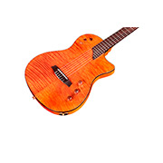 Close-up body view of Stage Natural Amber guitar thumb