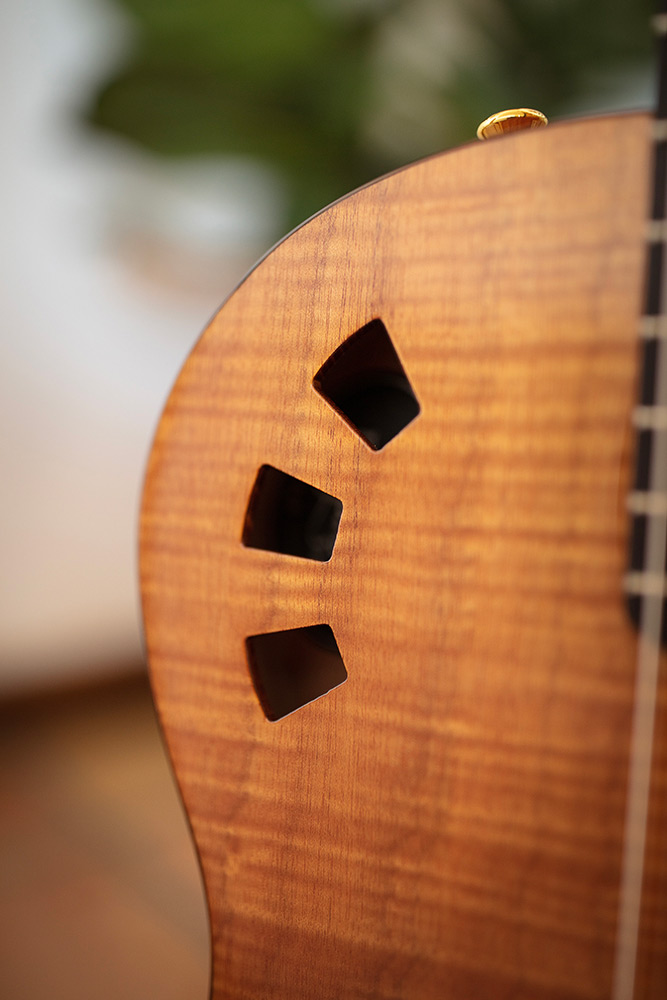 Close-up of Stage Natural Amber soundhole