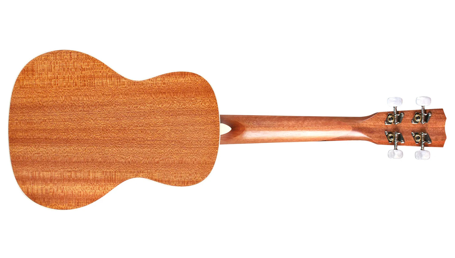 Horizontal front view of 15CM ukulele