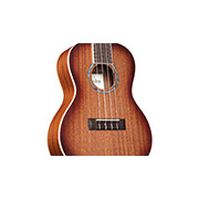 Horizontal back view of 15CM-E Edge Burst ukulele thumb