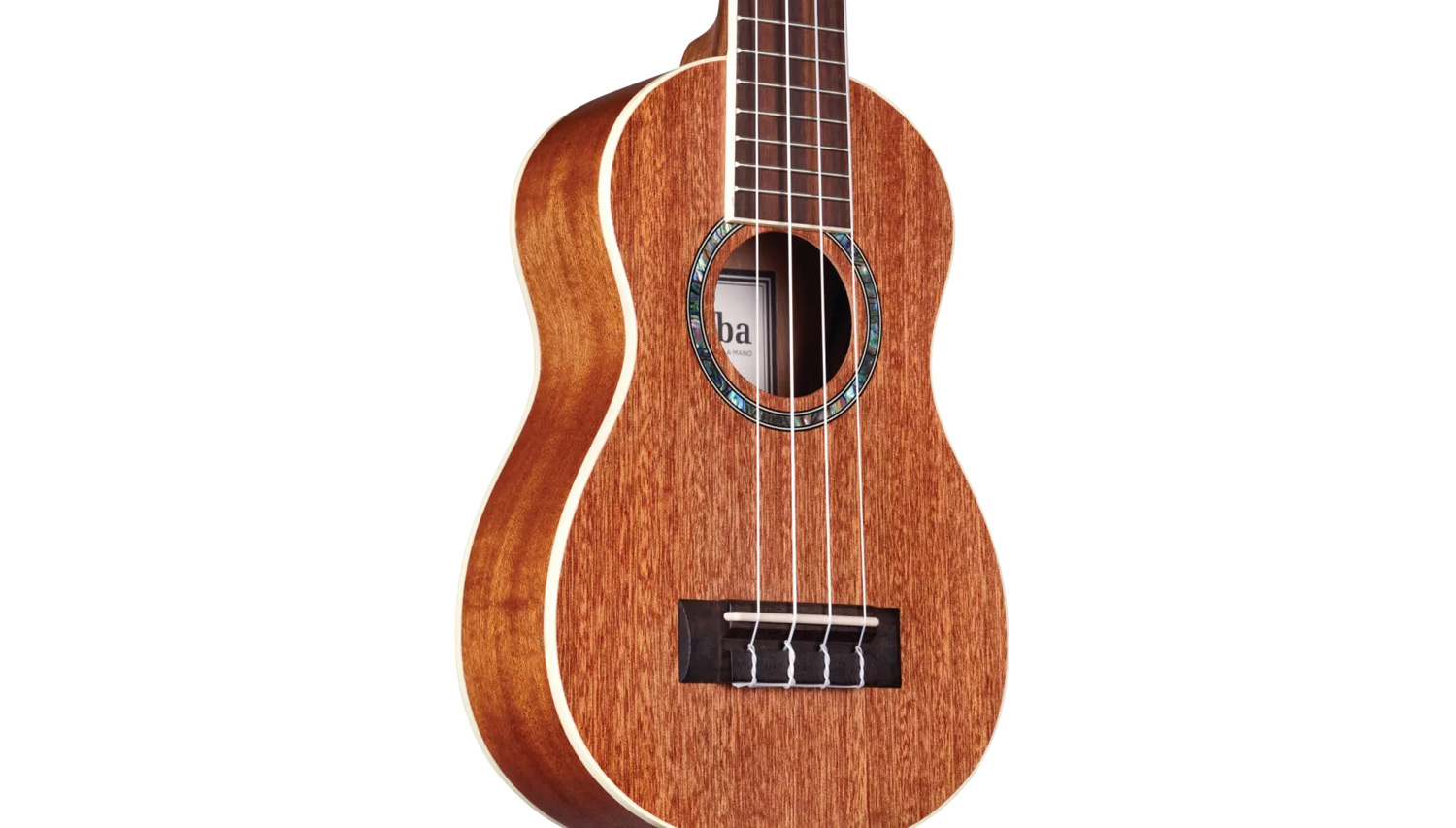 Horizontal back view of 15SM ukulele