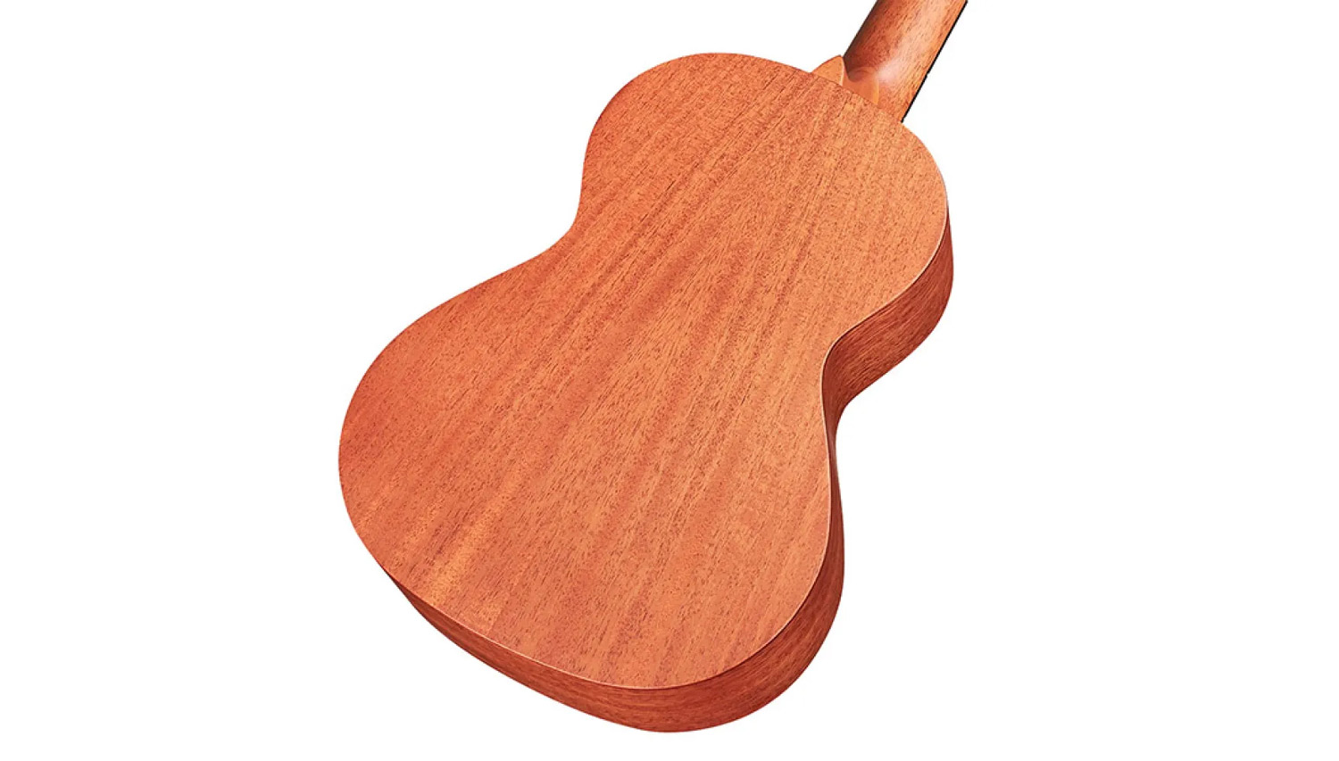 Angled back view of 20TM ukulele