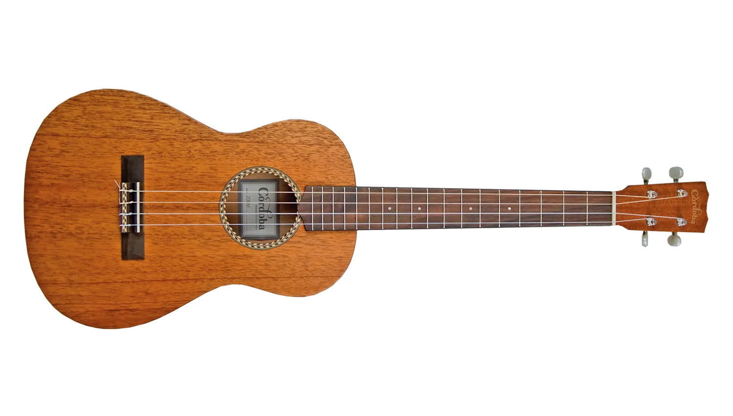 Horizontal front view of 20BM ukulele