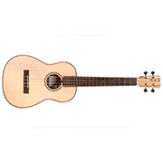 Horizontal front view of 24B Spruce ukulele thumb