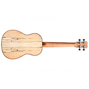 Horizontal back view of 24B Spruce ukulele thumb