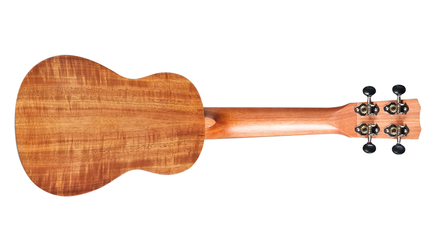 Horizontal back view of 25S ukulele