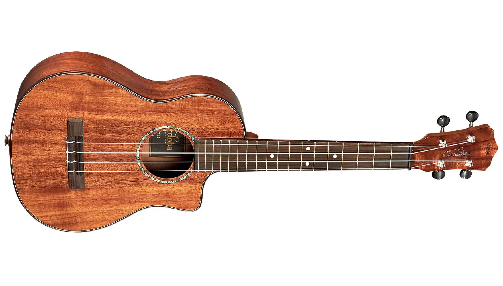 Horizontal side view of 35T-CE ukulele