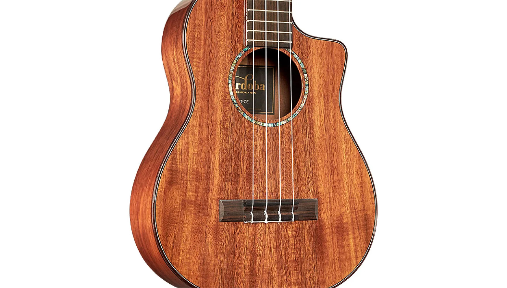 Close-up body view of 35T-CE ukulele