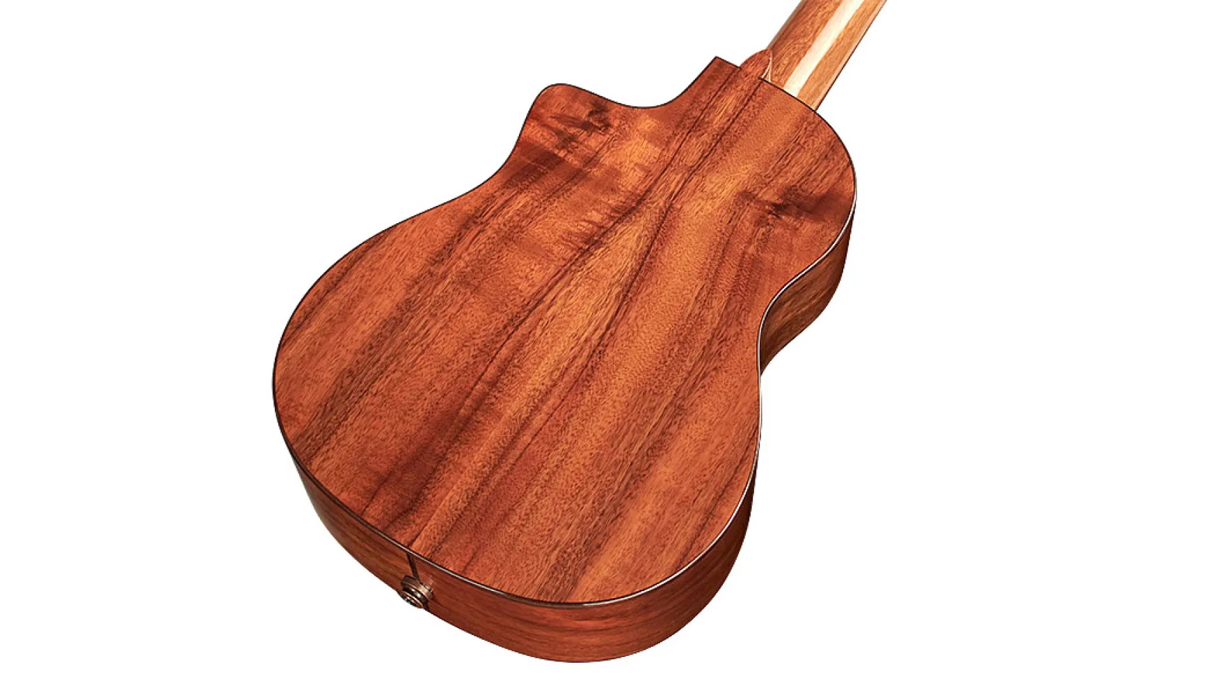 Angled back view of 35T-CE ukulele