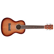 Horizontal side view of 15CM-E Edge Burst ukulele thumb