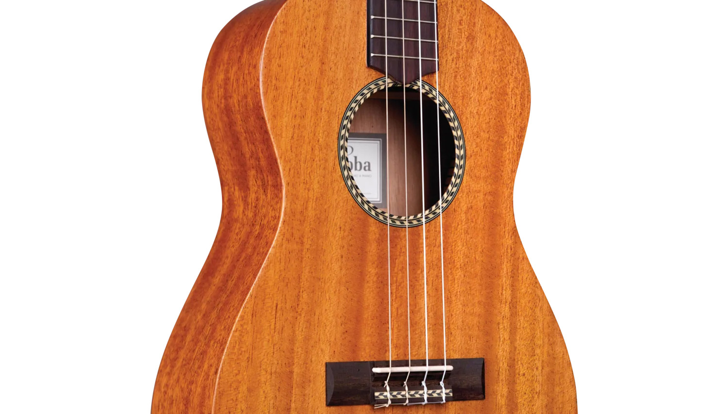 Close-up body view of 20BM ukulele
