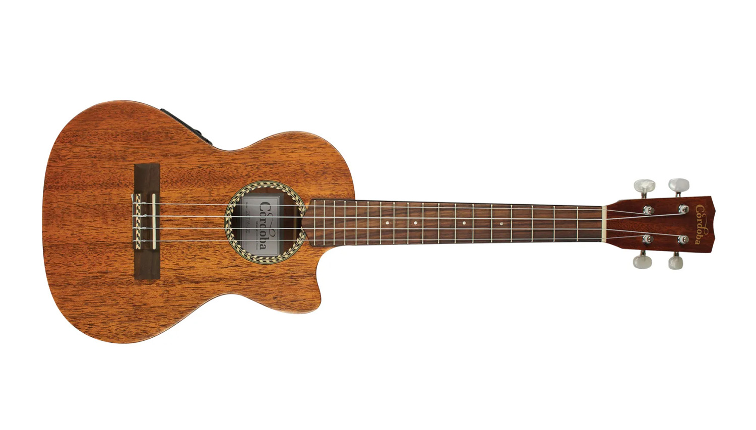 Horizontal front view of 20TM-CE ukulele