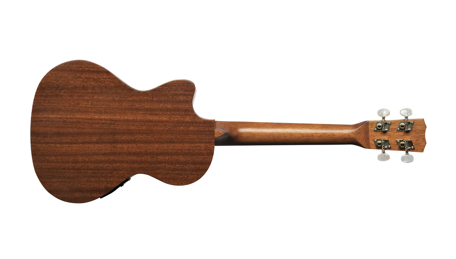 Horizontal back view of 20TM-CE ukulele