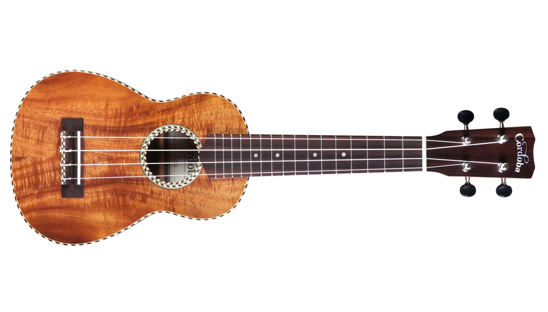 Horizontal front view of 25S ukulele