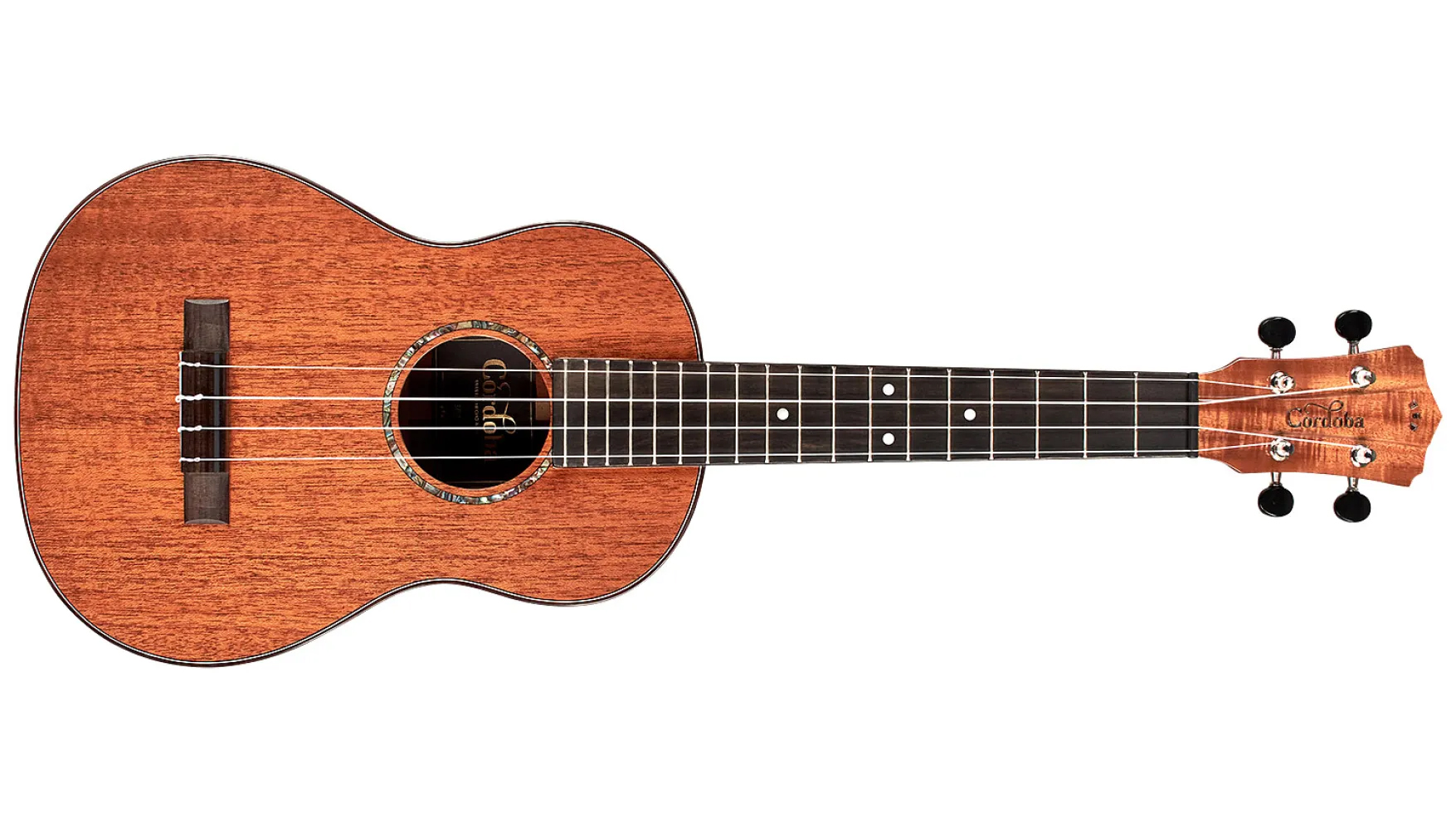 Horizontal front view of 30T ukulele