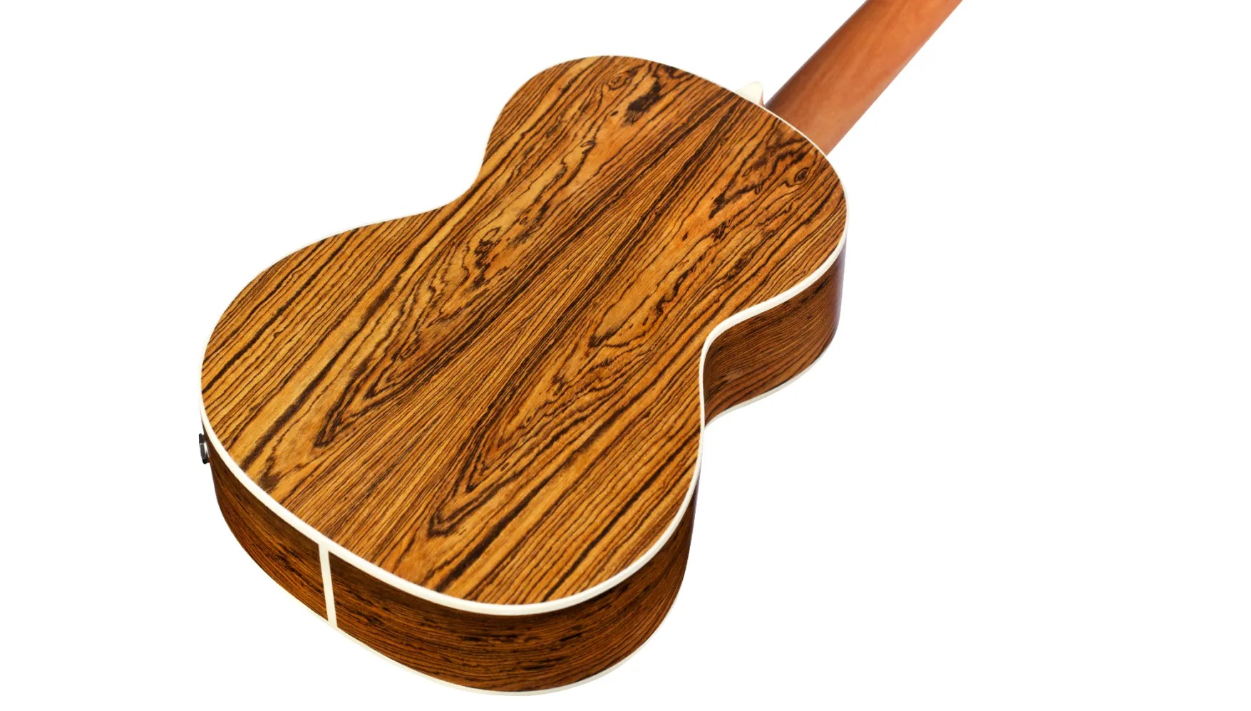 Angled back view of 15Tb-E ukulele