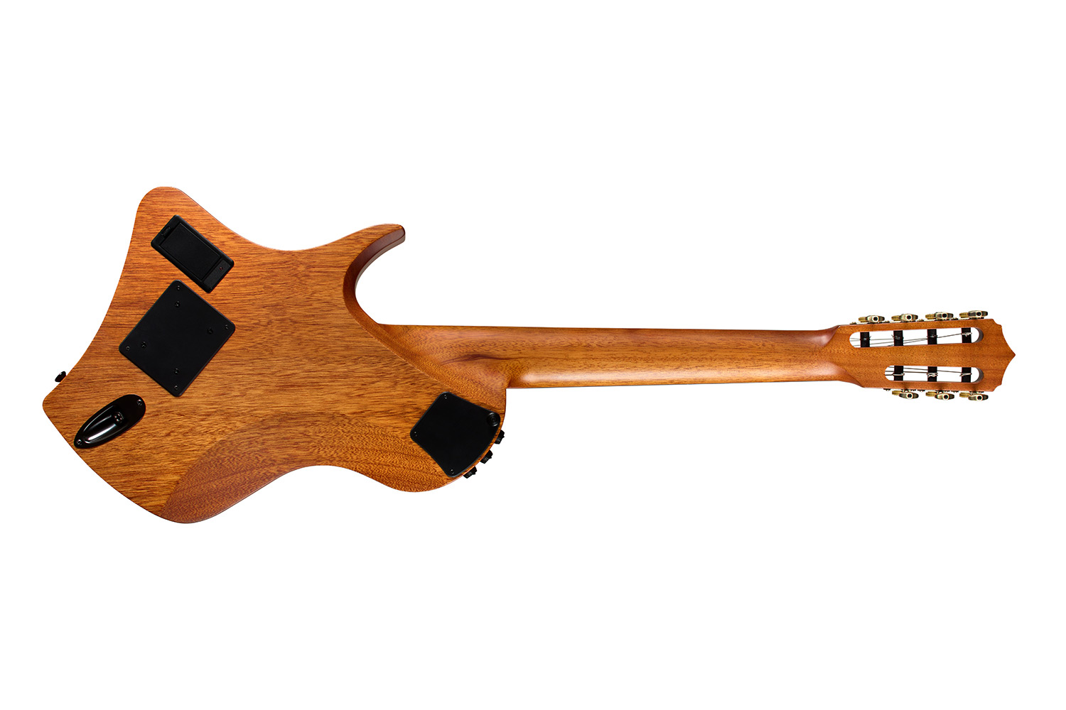 Horizontal back view of Abasi 7 Acacia guitar guitar