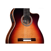 Close-up body view of Orchestra CE Teardrop Burst thumb